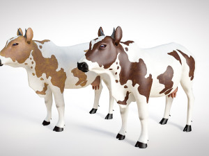 cow animal low poly 3D Model