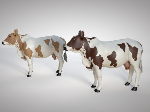 cow animal low poly 3D Model