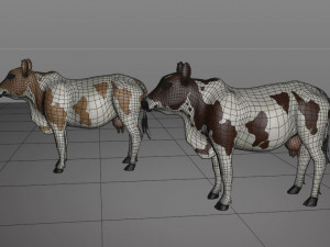 cow animal low poly 3D Model