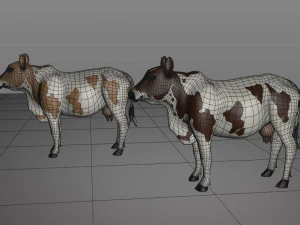 cow animal low poly 3D Model
