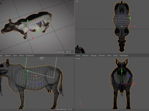 cow animal low poly 3D Model