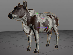 cow animal low poly 3D Model
