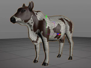 cow animal low poly 3D Model