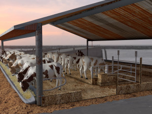 cow farm animal low poly 3D Model
