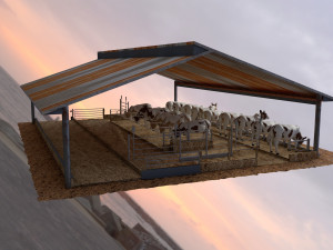 cow farm animal low poly 3D Модель