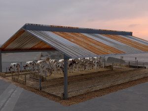 cow farm animal low poly 3D Модель