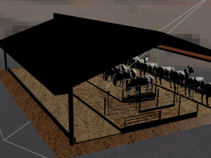 cow farm animal low poly 3D Модель