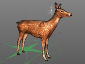 deer animal low poly Modelo 3D