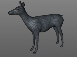 deer animal low poly Modelo 3D