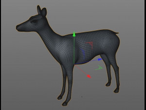 deer animal low poly Modelo 3D