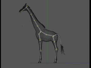giraffe rigged animal low poly 3D Model