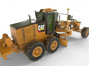 140m motor grader 3D-Modell