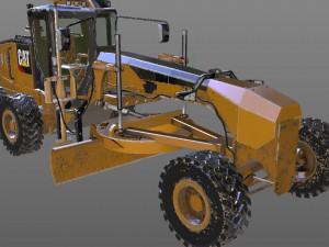 140m motor grader 3D-Modell