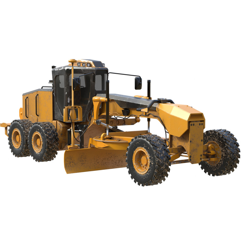 140m motor grader 3D Model .c4d .max .obj .3ds .fbx .stl .blend 
