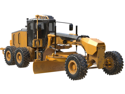 140m 모터 그레이더 3D 모델