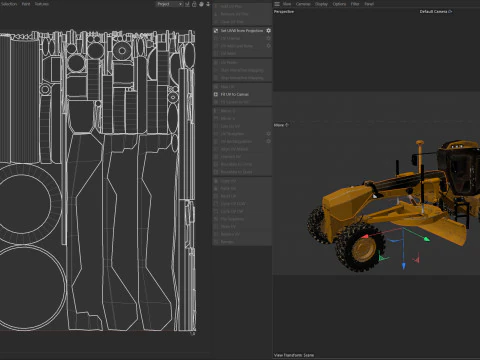 140m motor grader 3D Model