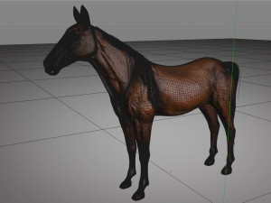 horse animal low poly 3D Modell