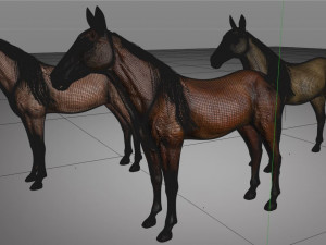 horse animal low poly 3D Modell