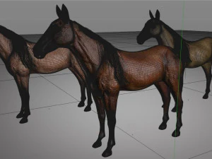 horse animal low poly 3D Model