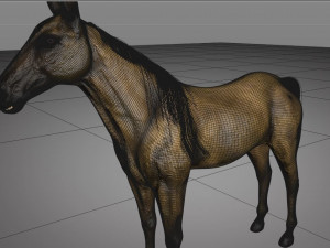 horse animal low poly 3D Modell