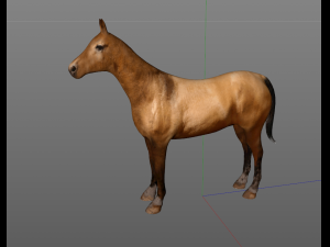 horse low poly Modèle 3D