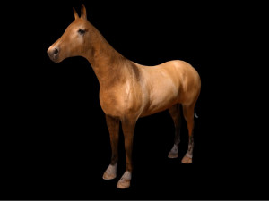 horse low poly Modèle 3D
