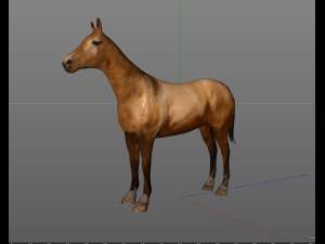 horse low poly Modèle 3D