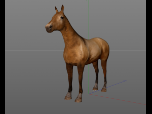 horse low poly Modèle 3D