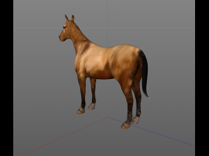 horse low poly Modèle 3D