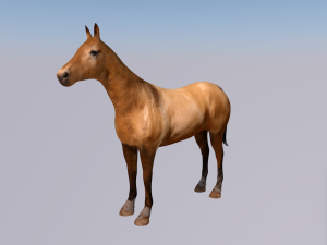 horse low poly Modèle 3D