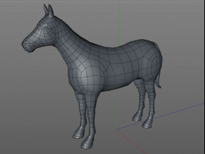 horse low poly Modèle 3D