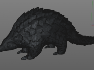 pangolin rigged low poly animal Modèle 3D