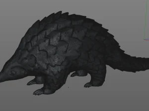 pangolin rigged low poly animal 3D Model