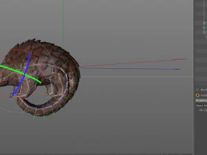 pangolin rigged low poly animal 3D Model