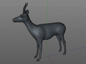 thompson gazelle rigged low poly animal 3D-Modell