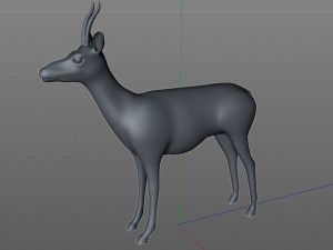 thompson gazelle rigged low poly animal 3D-Modell