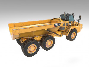 725c2 three axle articulated truck low quality 3Dモデル