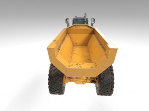725c2 three axle articulated truck low quality 3Dモデル