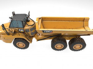 725c2 three axle articulated truck low quality 3Dモデル