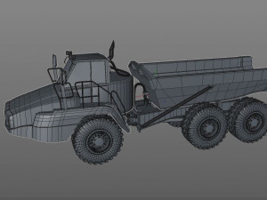725c2 three axle articulated truck low quality 3Dモデル