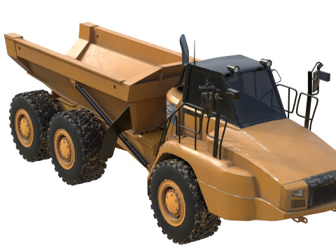 725c2 drie-assige gelede vrachtwagen lage kwaliteit 3D Model