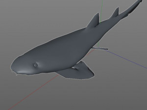 bamboo shark low poly fish 3D Модель