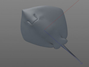 batoidea ray fish low poly 3D Model