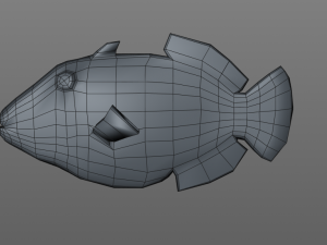 clown trigger fish low poly 3D 模型