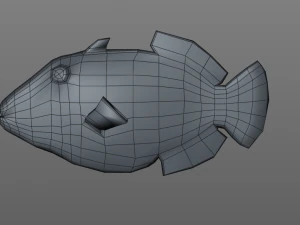 clown trigger fish low poly 3D Model