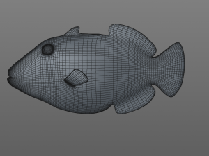 clown trigger fish low poly 3D 模型