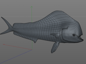 dorado mahi mahi fish low poly 3D Модель