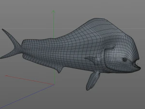dorado mahi mahi fish low poly 3D Model