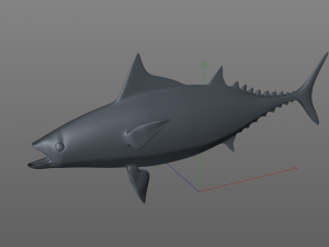 false albacore fish low poly Modelo 3D