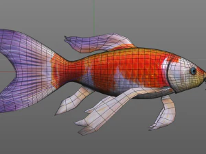 peixe koi baixo poli Modelo 3D